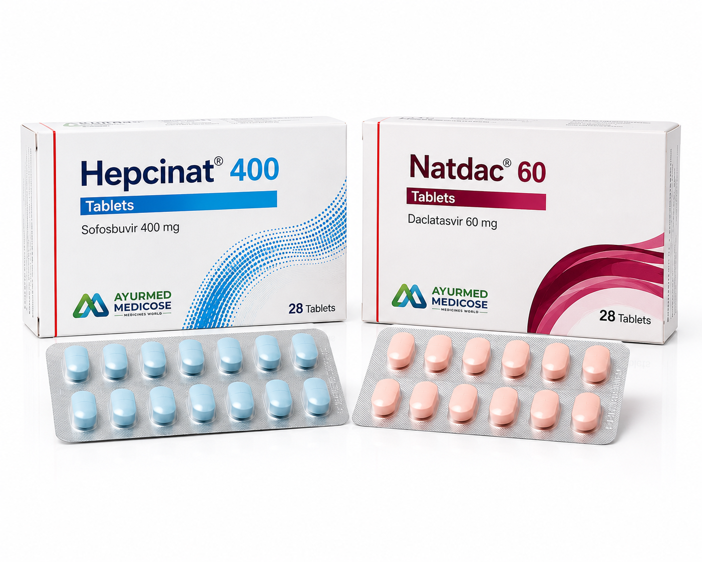 Hepcinat 400 mg Tablet + Natdac 60 Tablet