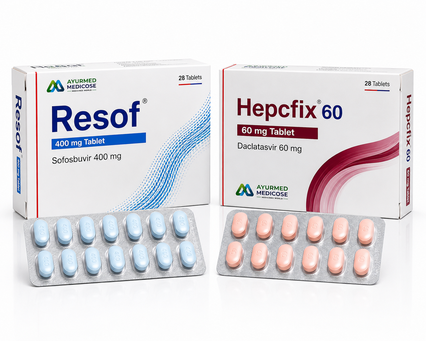 Resof Tablet + hepcfix 60 mg Tablet